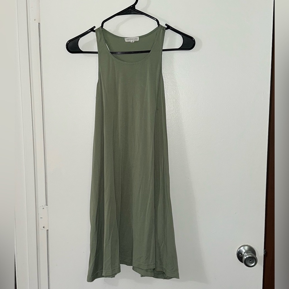 Light Olive Green Tank Dress